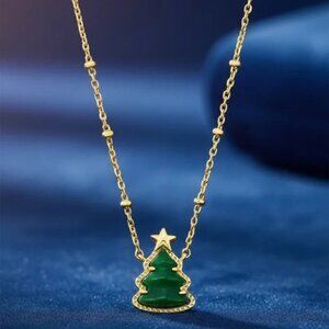 Kendra Scott Holiday Tree Gold Short Pendant Necklace
